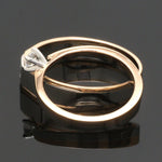 Load image into Gallery viewer, Platinum &amp; Rose Gold Couple Rings with Solitaires JL PT 901
