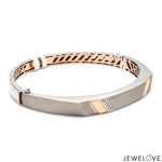 Load image into Gallery viewer, Platinum Rose Gold Diamond Bracelet with Matte Finish for Men JL PTB 1180
