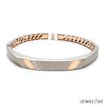 Load image into Gallery viewer, Platinum Rose Gold Diamond Bracelet with Matte Finish for Men JL PTB 1180
