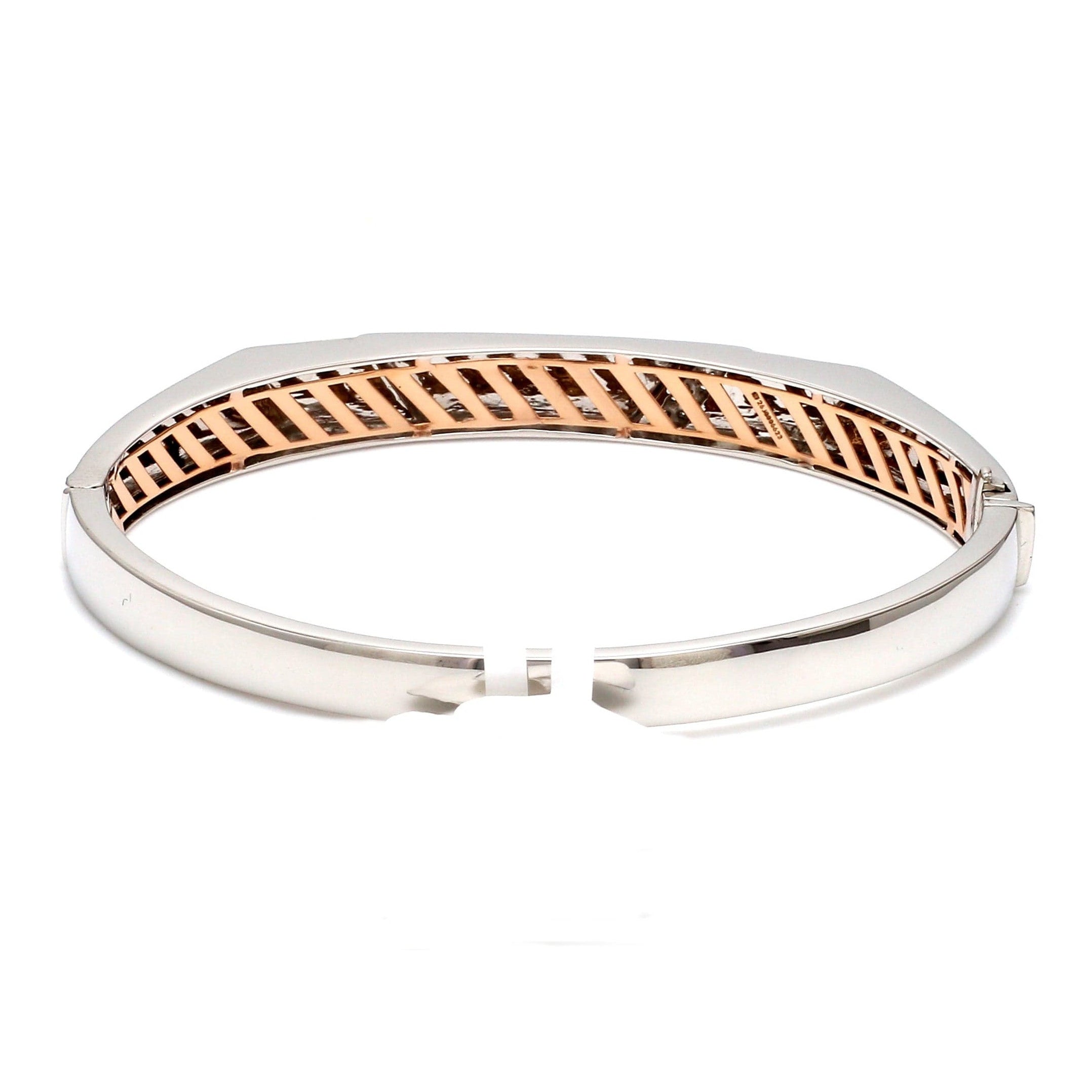 Platinum Rose Gold Diamond Bracelet with Matte Finish for Men JL PTB 1180