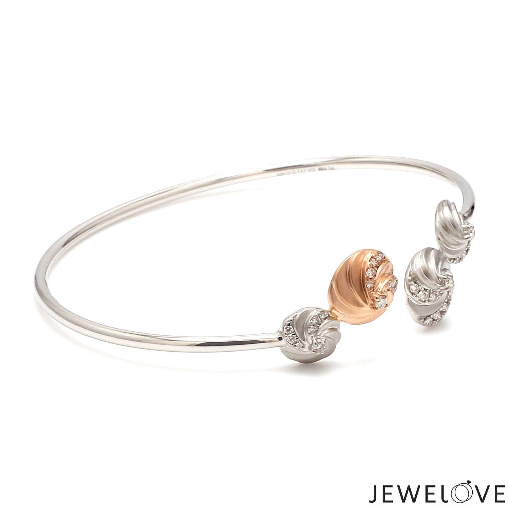 Platinum Rose Gold Diamond Bracelet for Women JL PTB 1202