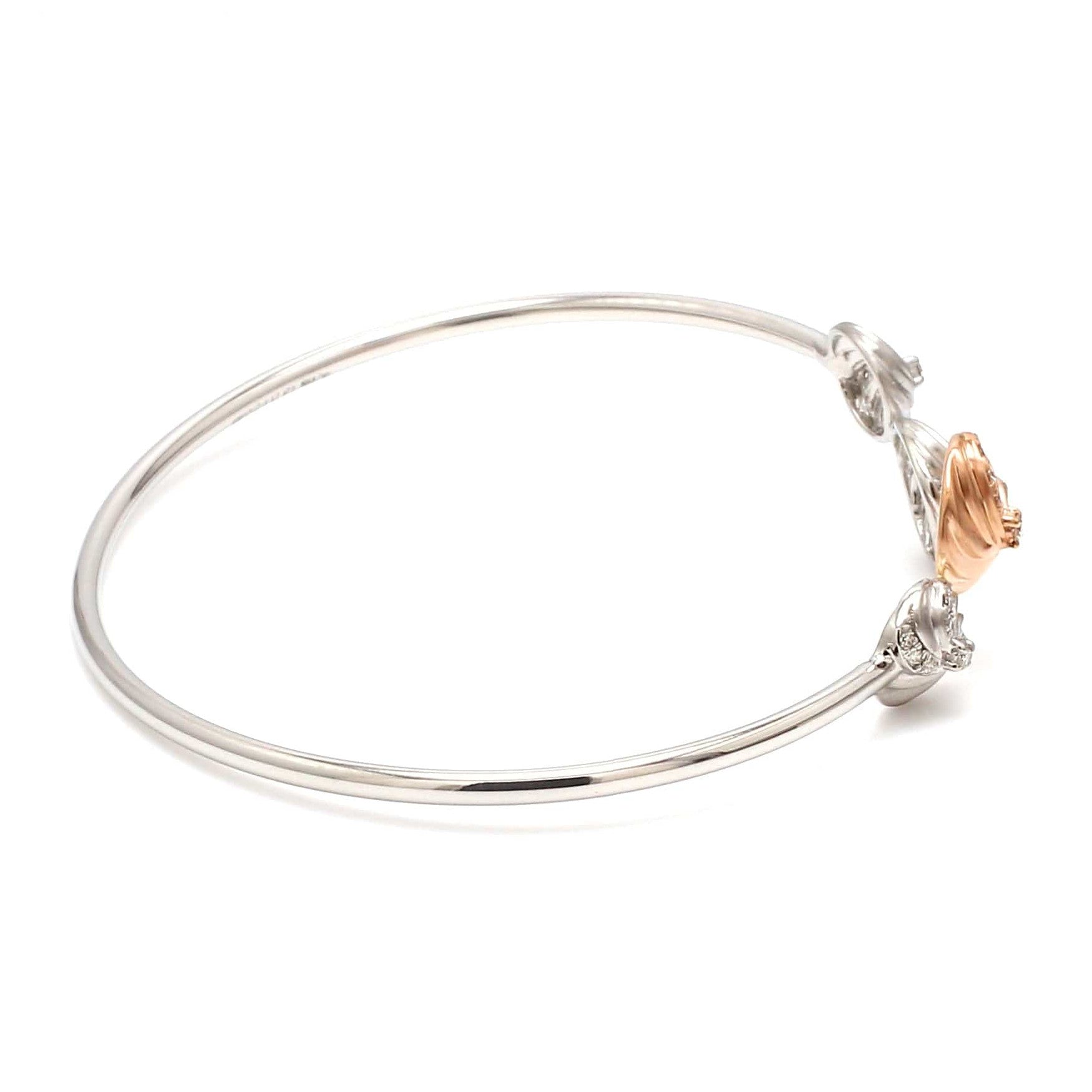 Platinum Rose Gold Diamond Bracelet for Women JL PTB 1202