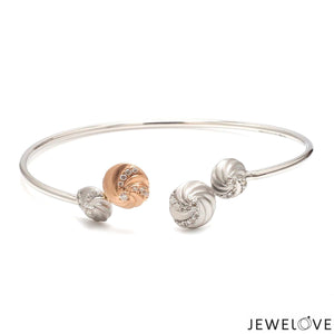 Platinum Rose Gold Diamond Bracelet for Women JL PTB 1202