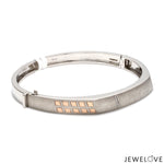 Load image into Gallery viewer, Platinum Rose Gold Diamond Bracelet with Matte Finish for Men JL PTB 1181
