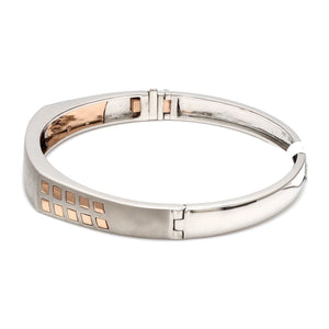 Platinum Rose Gold Diamond Bracelet with Matte Finish for Men JL PTB 1181