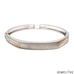 Load image into Gallery viewer, Platinum Rose Gold Diamond Bracelet with Matte Finish for Men JL PTB 1181
