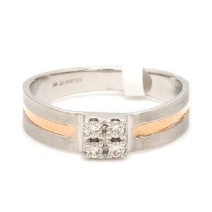 Platinum & Rose Gold Diamond Ring for Men JL PT 1157