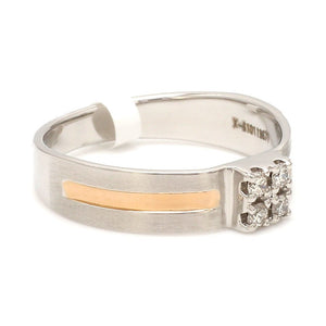 Platinum & Rose Gold Diamond Ring for Men JL PT 1157