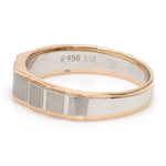 Load image into Gallery viewer, Men of Platinum | Square Profile Rose Gold Platinum Single Diamond Ring JL PT 994
