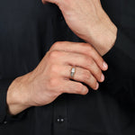 Load image into Gallery viewer, Platinum &amp; Rose Gold Fusion Single Diamond Ring for Men JL PT 995
