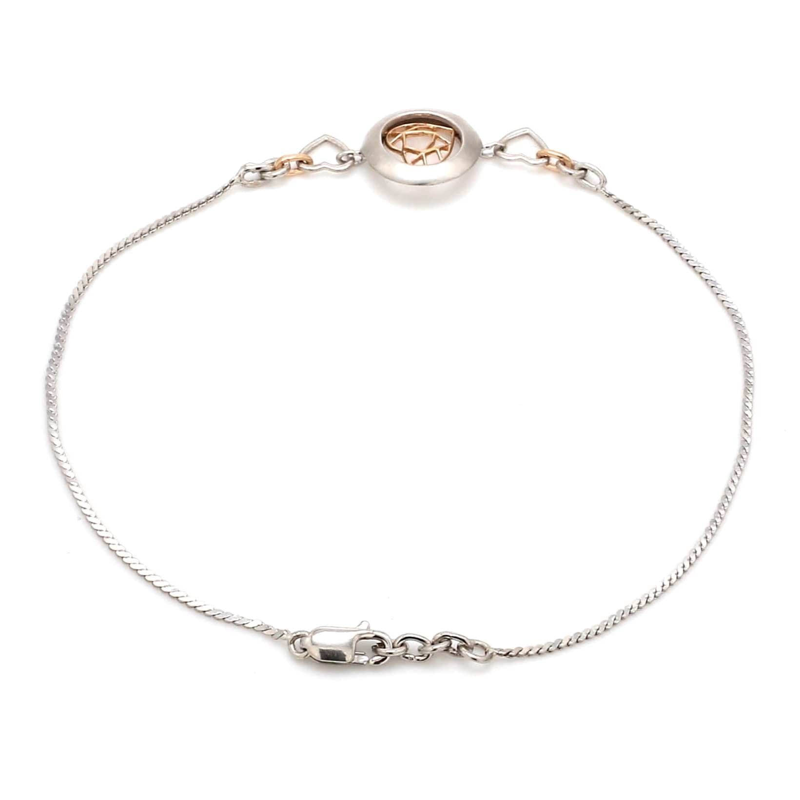 Platinum Rose Gold Heart Bracelet for Women JL PTB 745