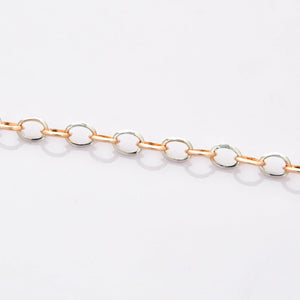 Platinum & Rose Gold Links Bracelet JL PTB 696