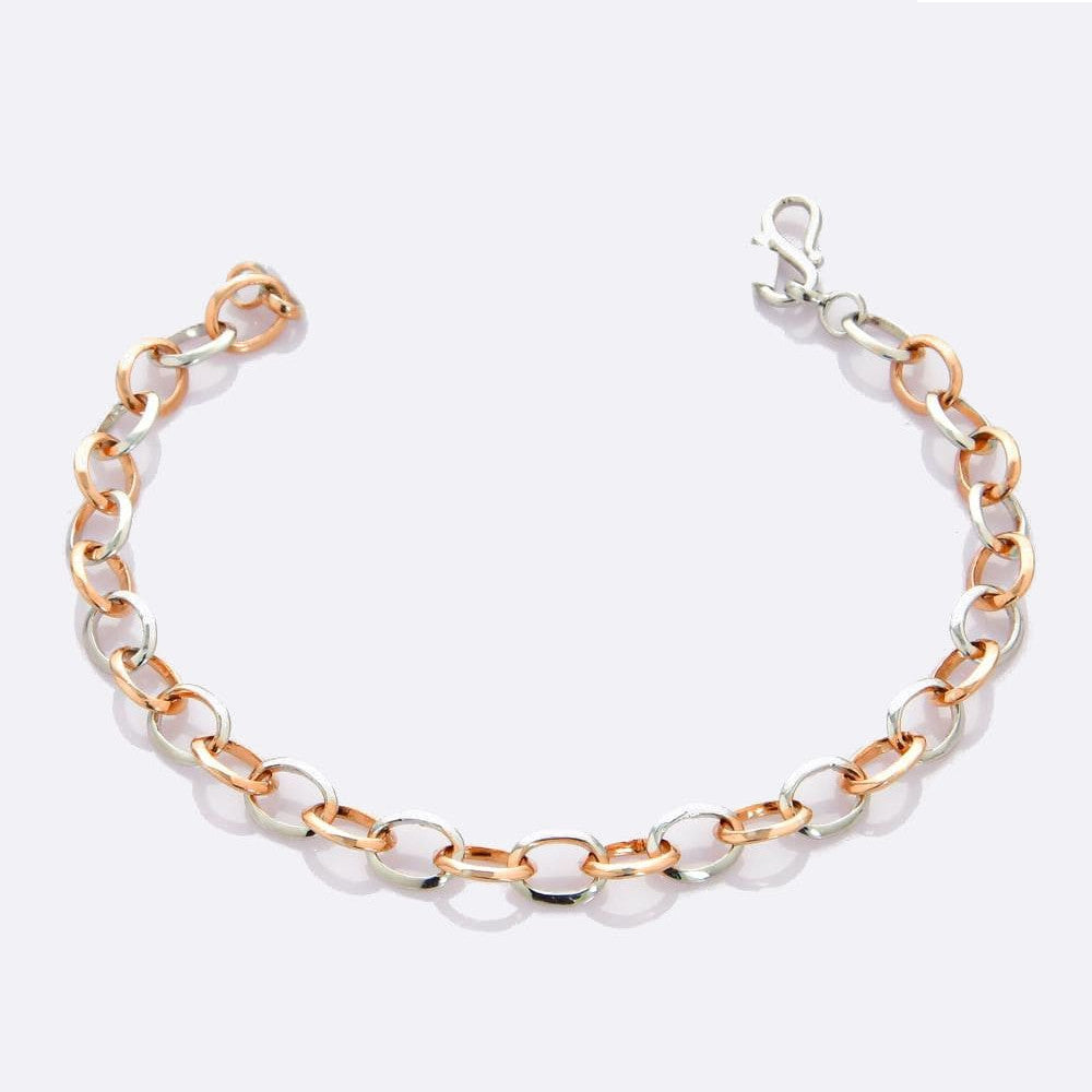 Platinum & Rose Gold Links Bracelet JL PTB 696