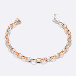 Load image into Gallery viewer, Platinum &amp; Rose Gold Links Bracelet JL PTB 696
