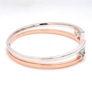 Platinum & Rose Gold Open Kada for Men JL PTB 625-Rose