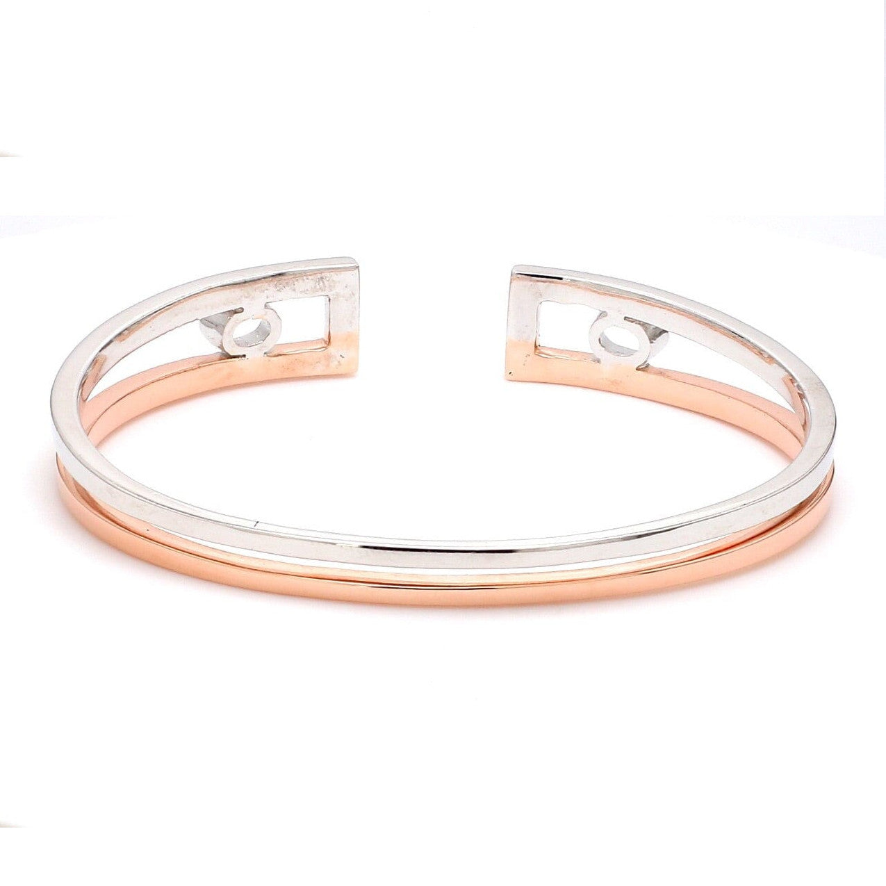 Platinum & Rose Gold Open Kada for Men JL PTB 625-Rose