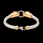 Load image into Gallery viewer, Platinum &amp; Rose Gold Panther Bracelet for Men JL PTB 1184
