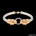 Load image into Gallery viewer, Platinum &amp; Rose Gold Panther Bracelet for Men JL PTB 1184
