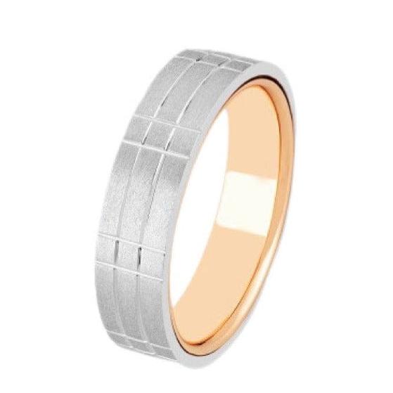 Platinum Rose Gold Ring for Men JL PT 1101