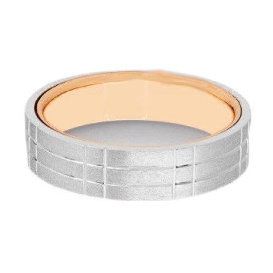 Platinum Rose Gold Ring for Men JL PT 1101