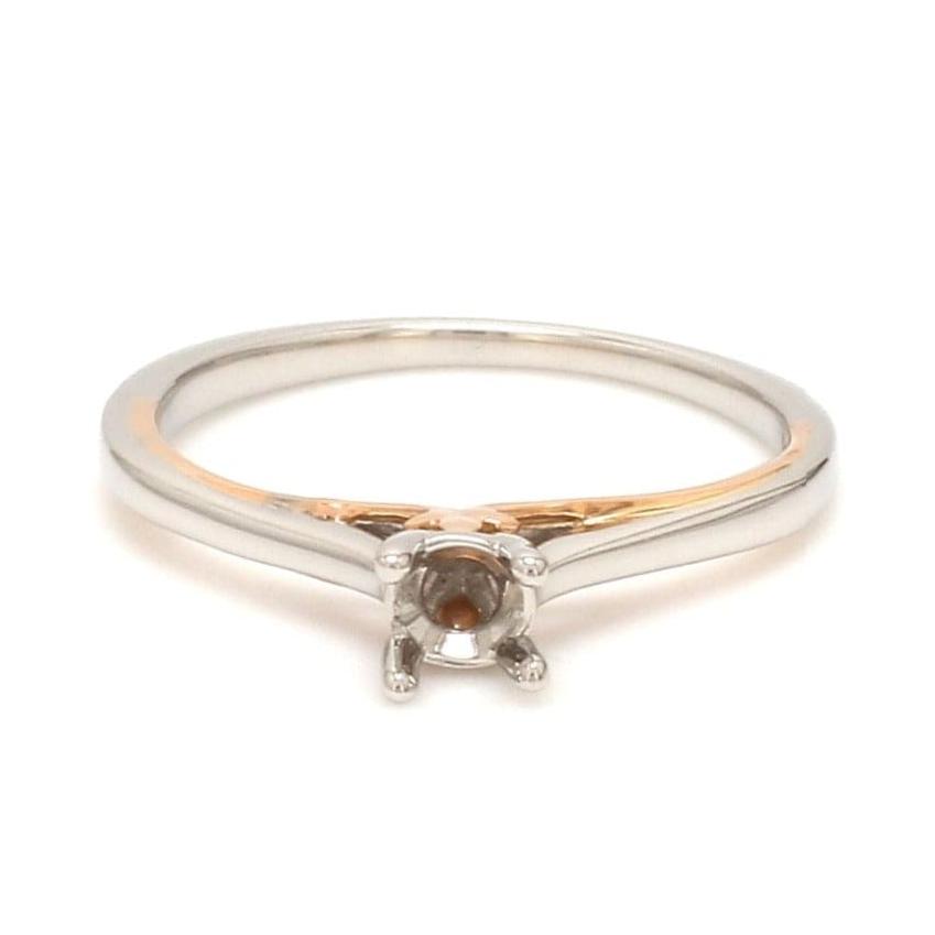 Platinum Rose Gold Solitaire Mounting JL PT 1151-M