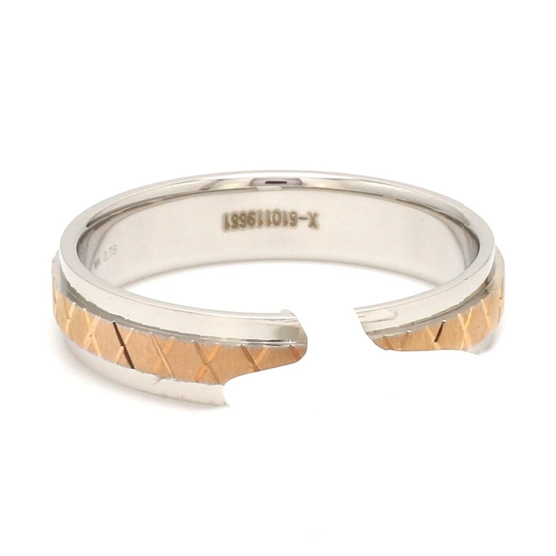 Platinum & Rose Gold Unisex Ring JL PT 1156