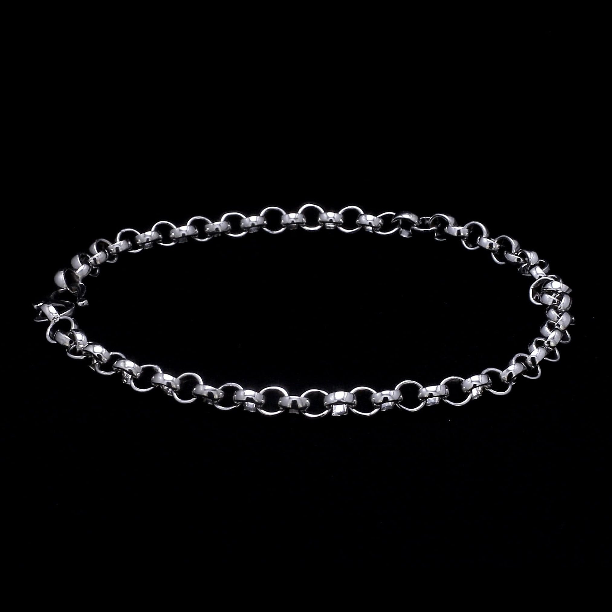 Platinum Round Links Bracelet for Men JL PTB 873