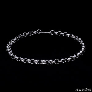 Platinum Round Links Bracelet for Men JL PTB 873