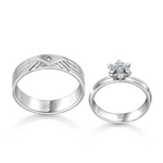 Load image into Gallery viewer, Platinum Single Diamond Men&#39;s &amp; Solitaire-Look Women&#39;s Rings JL PT 1255
