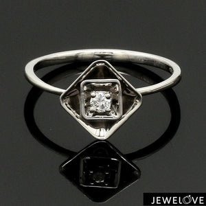 Platinum Single Diamond Ring for Women JL PT 1358