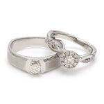 Load image into Gallery viewer, Platinum Solitaire Couple Rings JL PT 983
