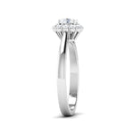 Load image into Gallery viewer, Platinum Solitaire Diamond Engagement Ring with Single Halo JL PT 498
