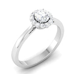 Load image into Gallery viewer, Platinum Solitaire Diamond Engagement Ring with Single Halo JL PT 498
