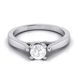 Platinum Diamond Halo Solitaire Engagement Ring JL PT G-123