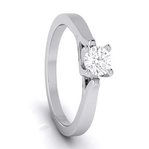 Platinum Diamond Halo Solitaire Engagement Ring JL PT G-123