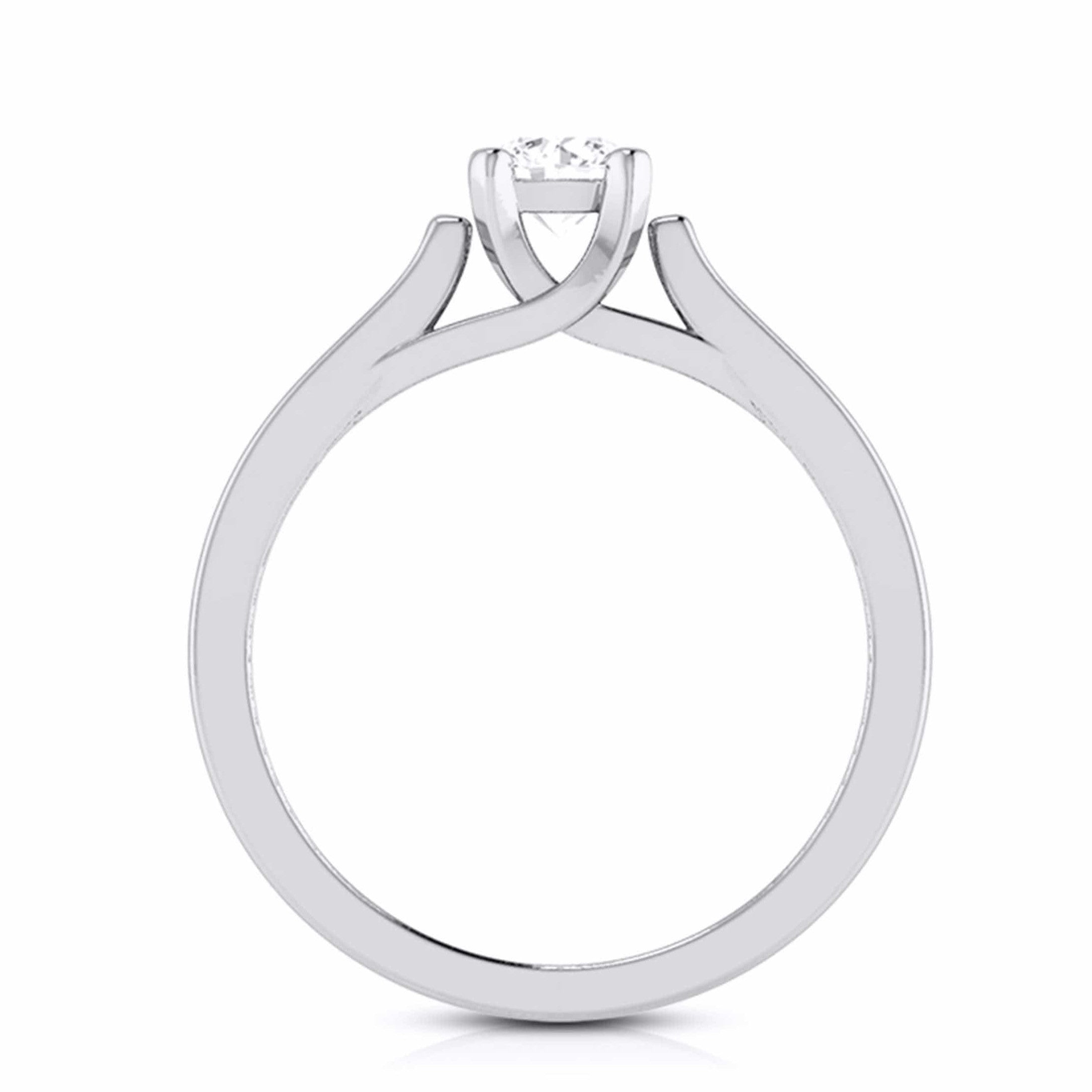 Platinum Diamond Halo Solitaire Engagement Ring JL PT G-123