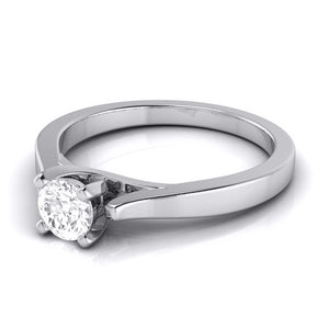 Platinum Diamond Halo Solitaire Engagement Ring JL PT G-123