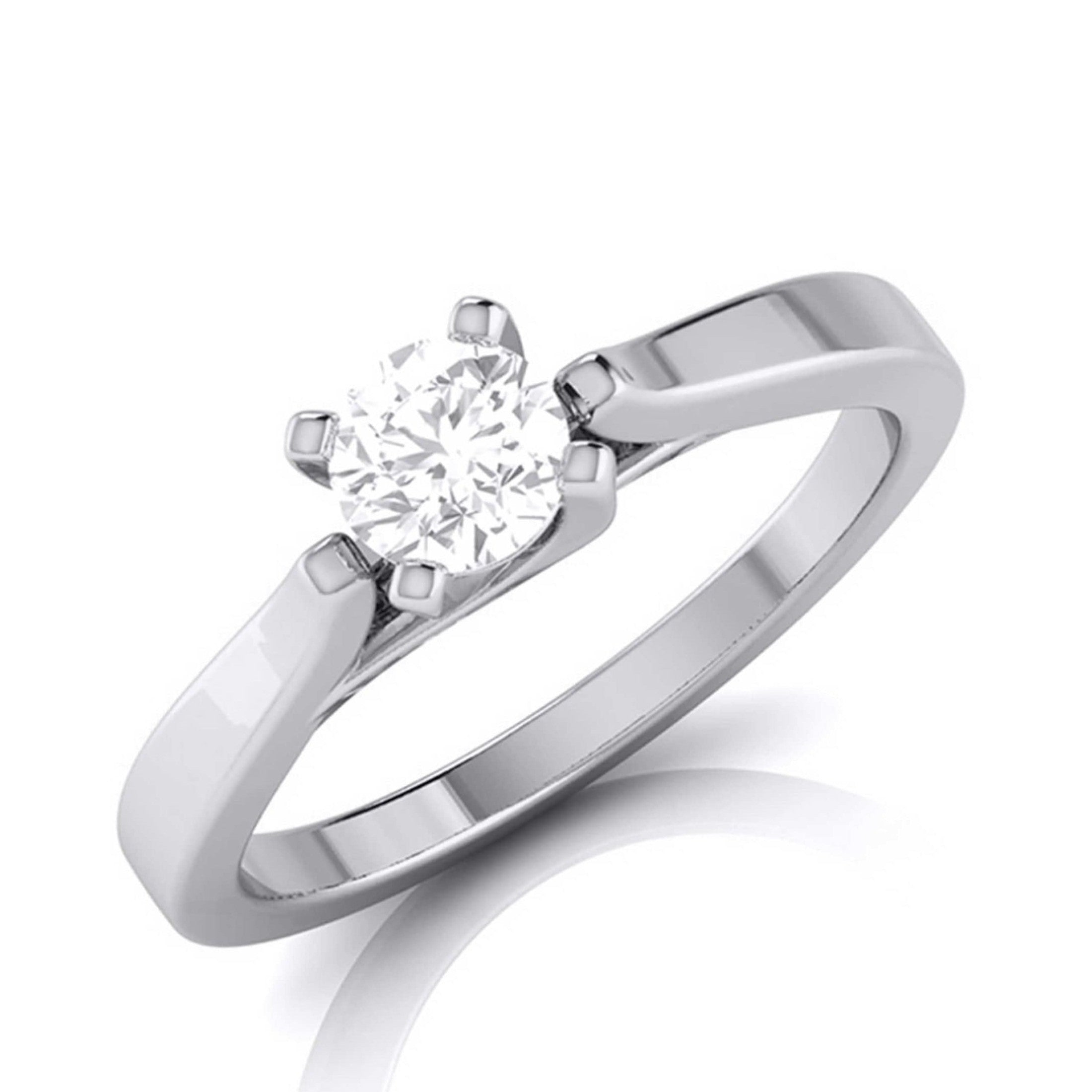 Platinum Diamond Halo Solitaire Engagement Ring JL PT G-123