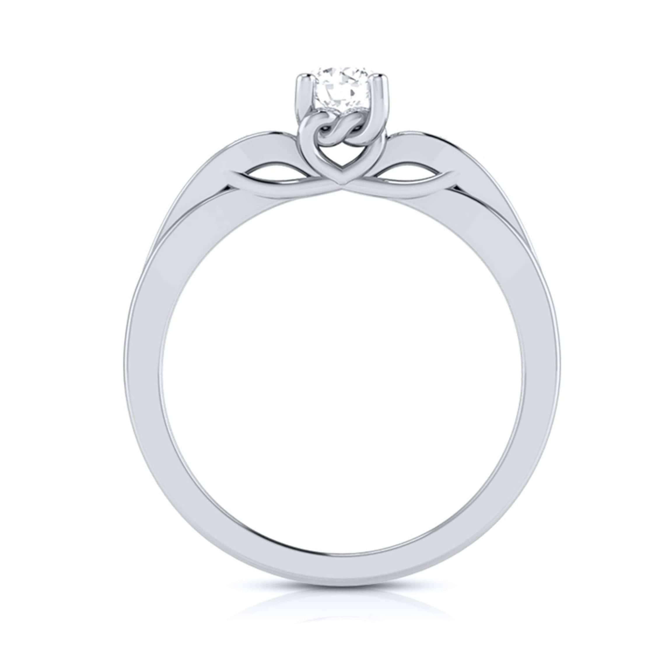 30-Pointer Solitaire Platinum Engagement Ring with a Hidden Heart JL PT G 118