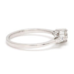 Load image into Gallery viewer, Platinum Solitaire Engagement Ring with Baguette Accents JL PT 265-A
