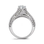 Load image into Gallery viewer, Platinum Solitaire Engagement Ring with Engraving JL PT 506
