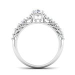 Load image into Gallery viewer, 50 Pointer Platinum Diamond Solitaire Ring with Diamond Accents For Women JL PT 484
