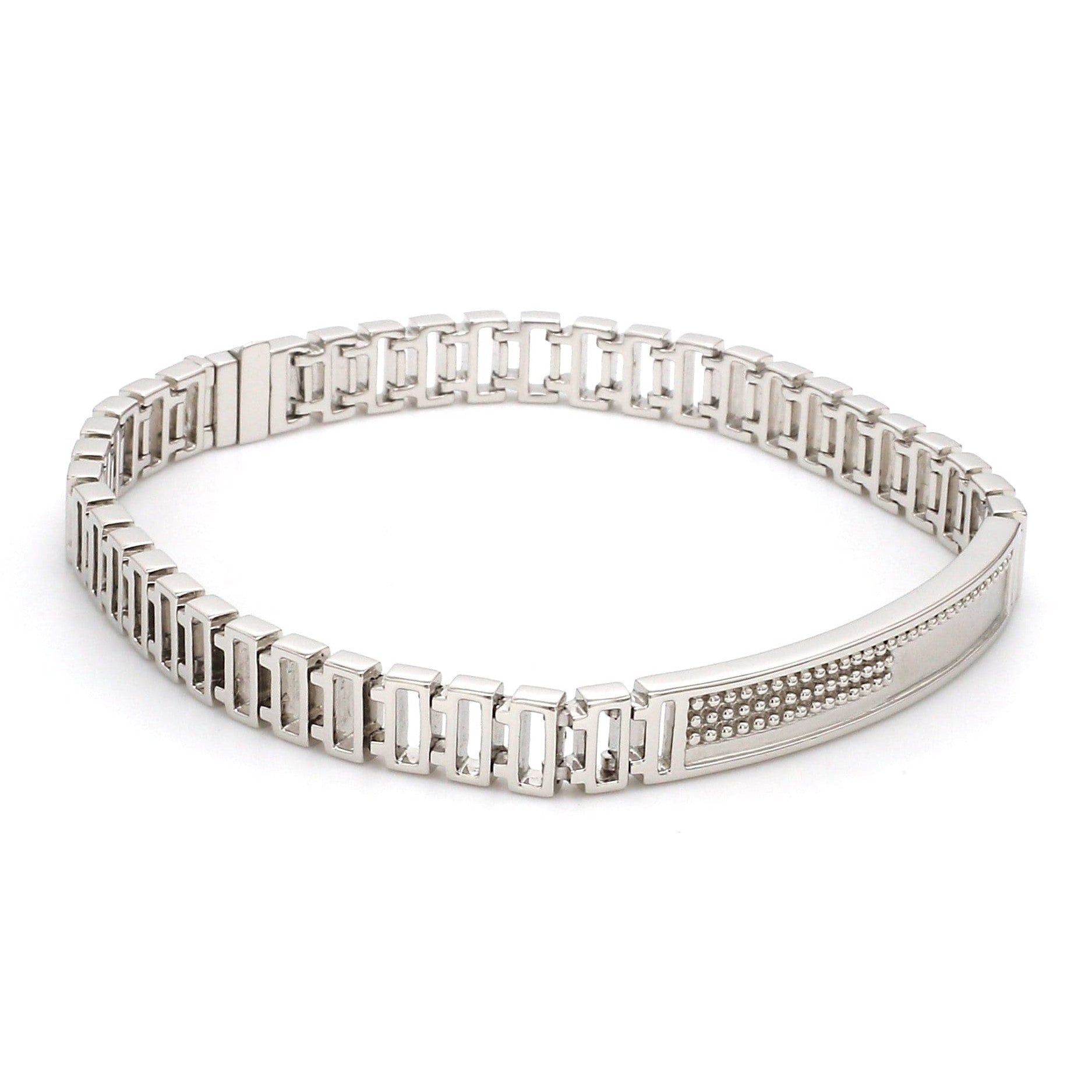 Platinum Uni-sex Thin Bracelet JL PTB 740-A