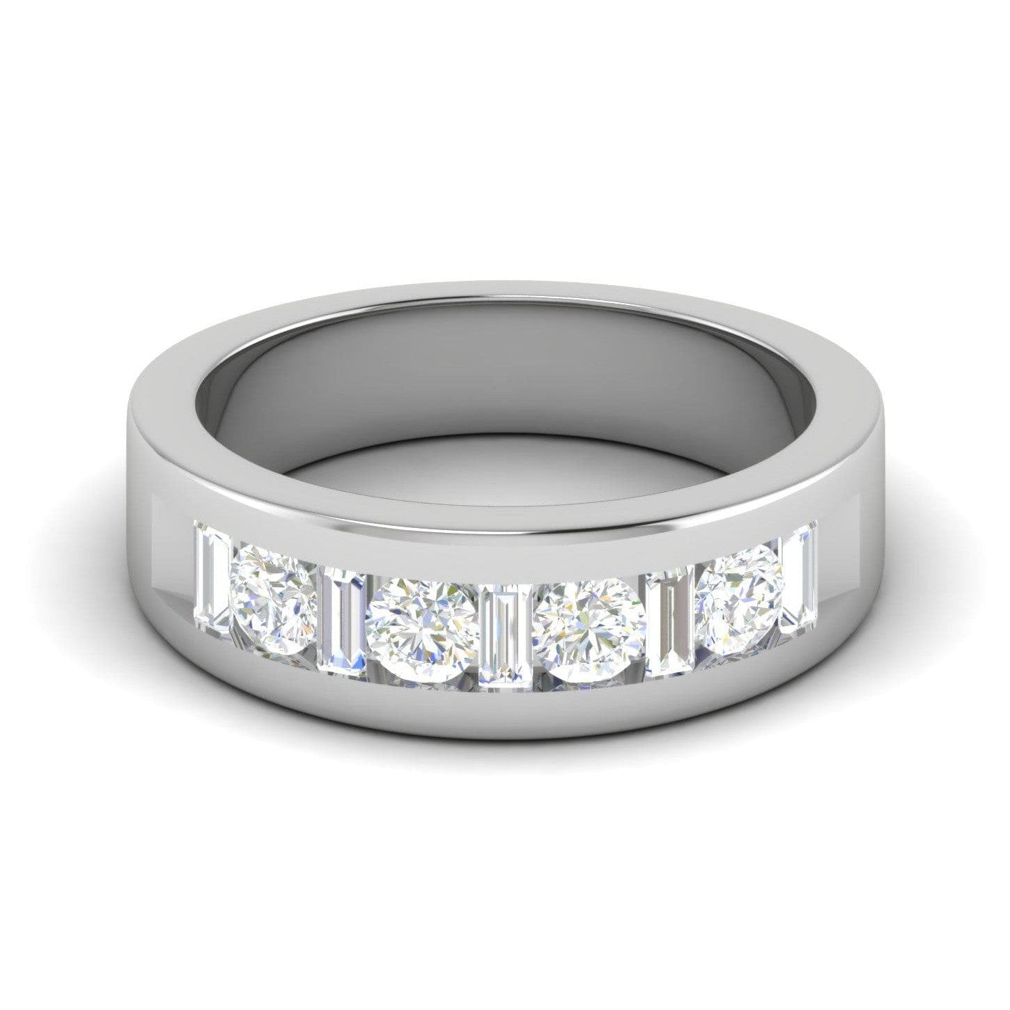 Platinum Unisex Ring with Diamonds JL PT MB RD 145