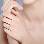 Load image into Gallery viewer, Platinum Unisex Ring with Diamonds JL PT MB RD 145
