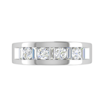 Load image into Gallery viewer, Platinum Unisex Ring with Diamonds JL PT MB RD 145
