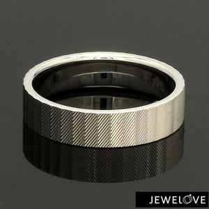 Platinum Unisex Couple Rings with Unique Texture JL PT 1333