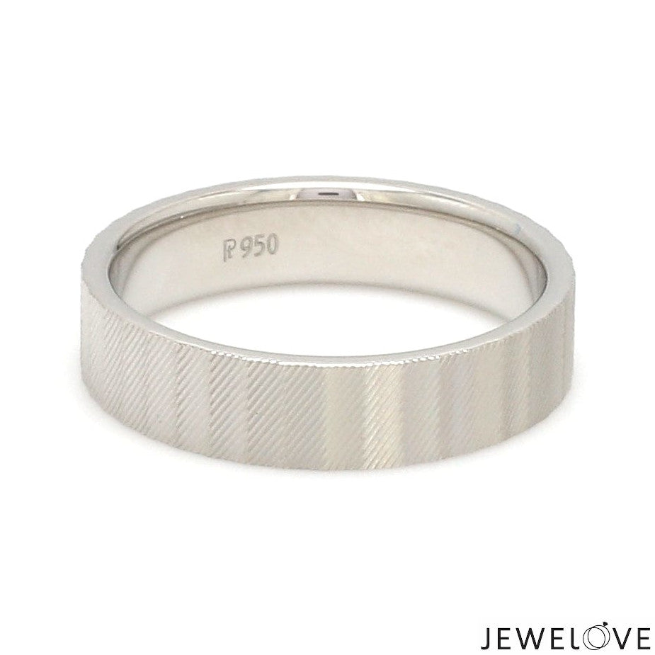 Platinum Unisex Couple Rings with Unique Texture JL PT 1333