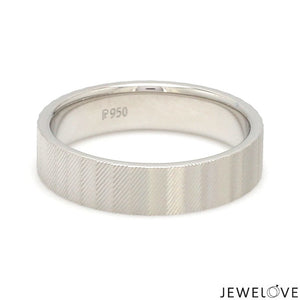 Platinum Unisex Couple Rings with Unique Texture JL PT 1333