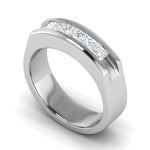 Load image into Gallery viewer, Platinum Unisex Ring with Diamonds JL PT MB PR 139
